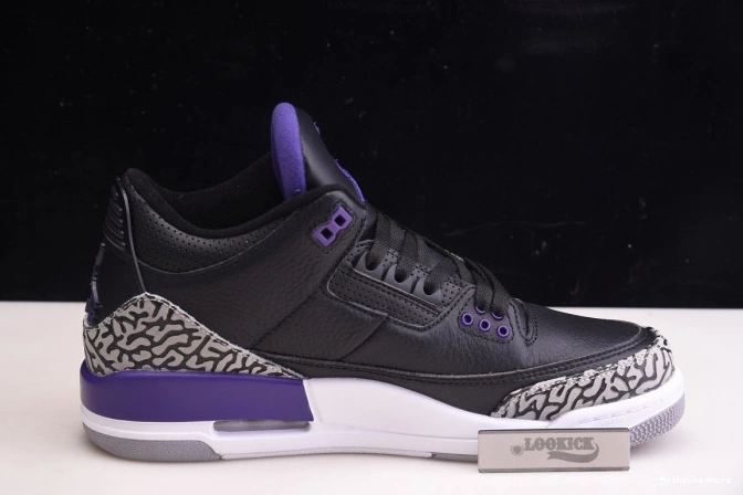 MaikeSneakers Black CT8532-050 Retro Jordan 3 Purple Court Air 0816